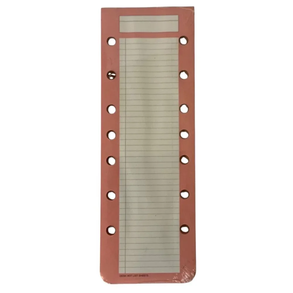Day-Timer Hot List Sheets Desk Size Loose-Leaf 2 Pads of 24 Sheets Each